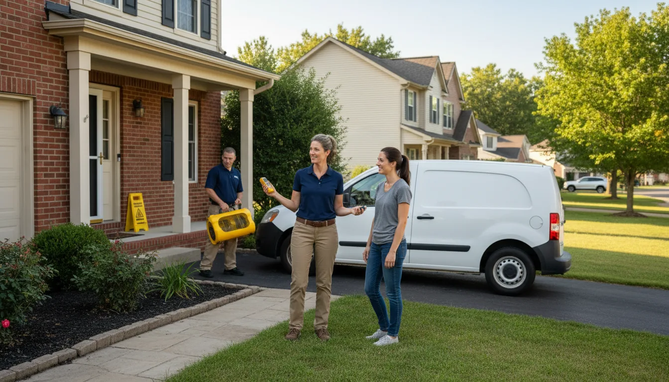 Residential water damage restoration in Prairie Du Rocher, IL